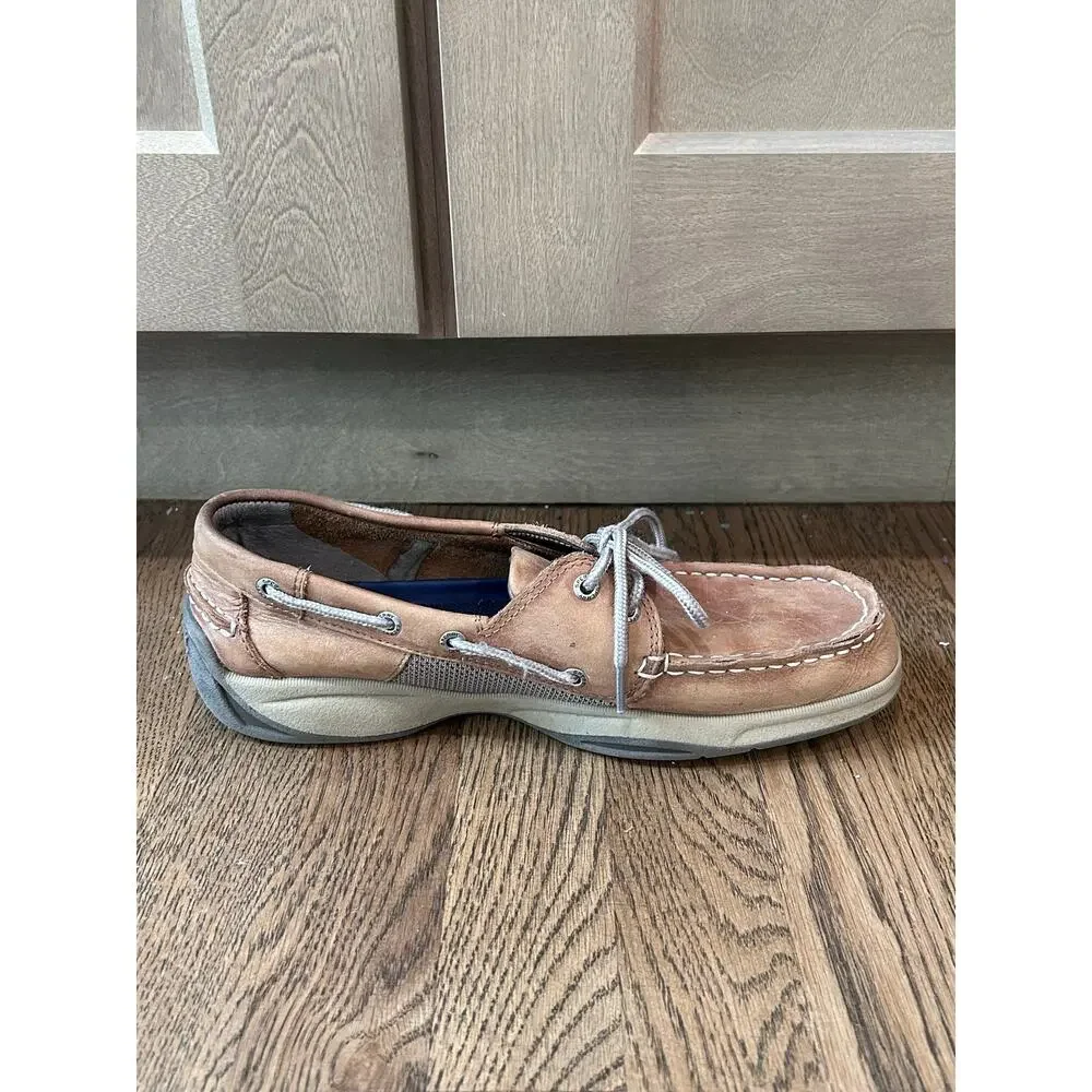 Sperry Top-Sider Authentic Original Leather Boat Shoes Sahara Tan Men's Size 9.5